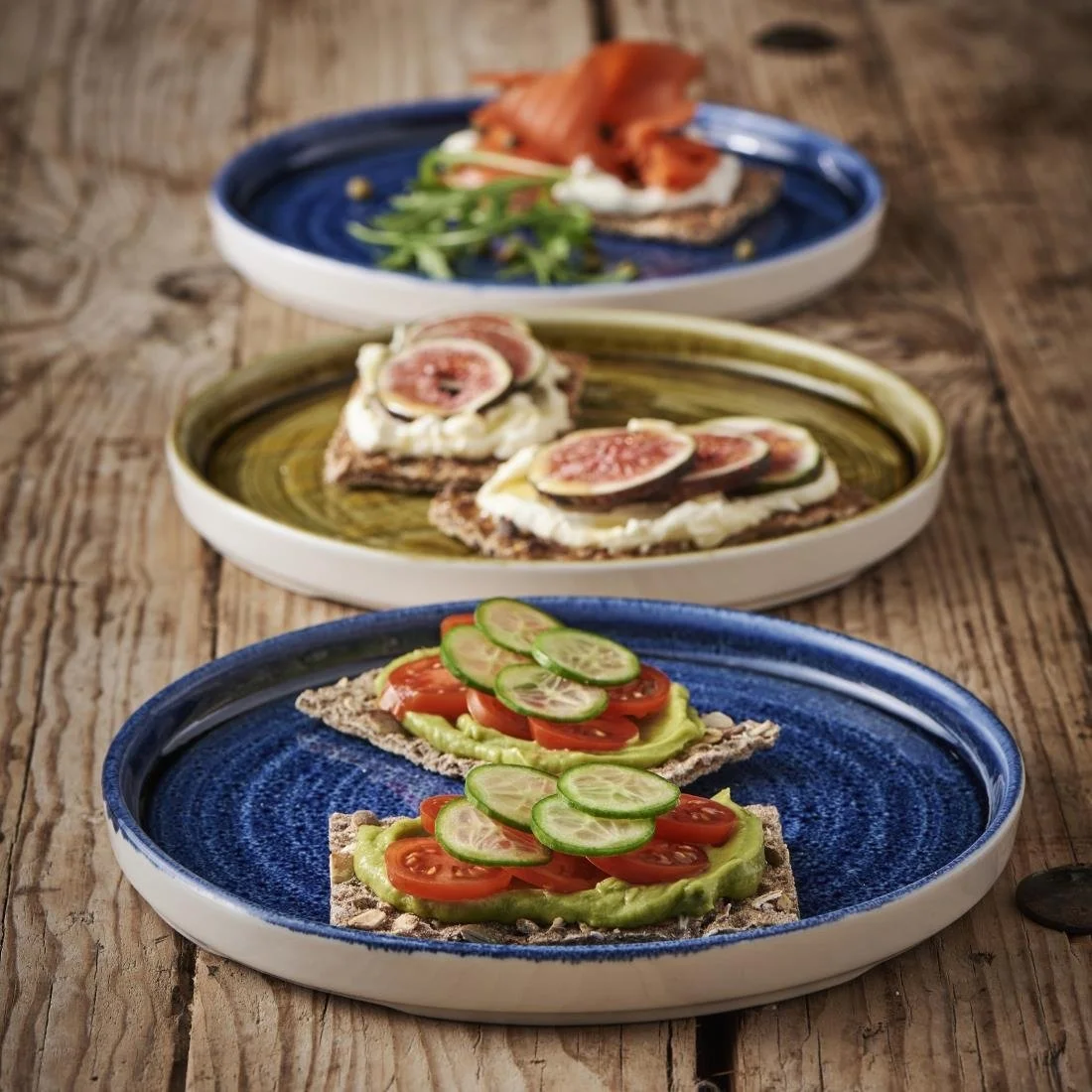 Churchill Stonecast Walled Plates Plume Ultramarine 260mm (6 Pack) - Image 4