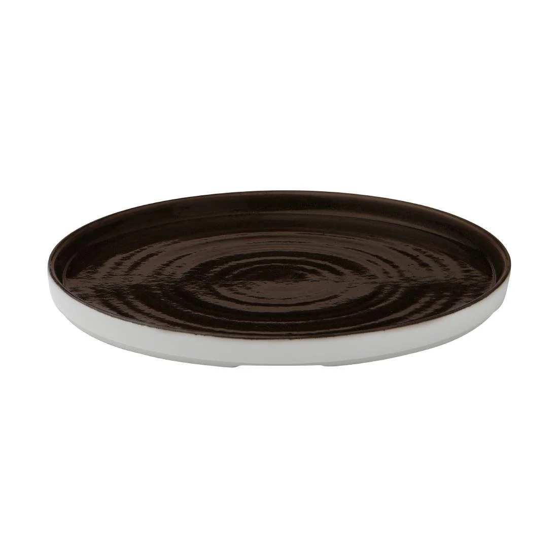 Churchill Stonecast Patina Walled Plates Iron Black 260mm (6 Pack) - Image 3