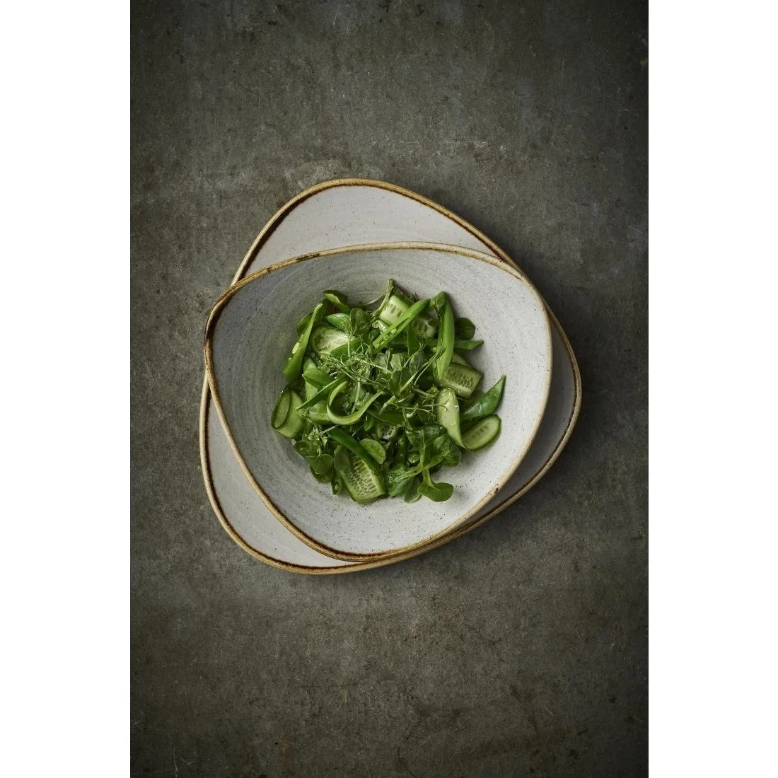 Churchill Stonecast Raw Lotus Plates Grey 228mm (12 Pack) - Image 2