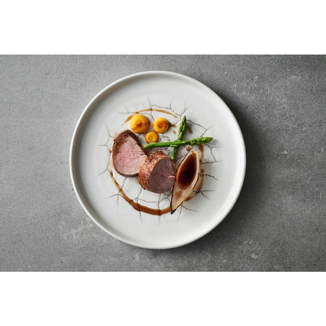 Churchill Studio Prints Kintsugi Agate Walled Plates Grey 220mm (6 Pack) - Image 4