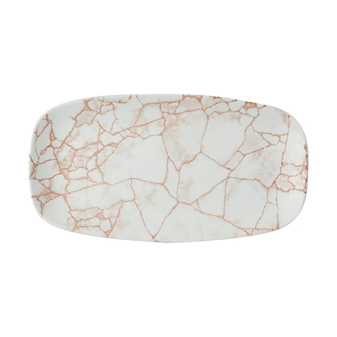 Churchill Studio Prints Kintsugi Oblong Plates Coral 298x152mm (12 Pack)