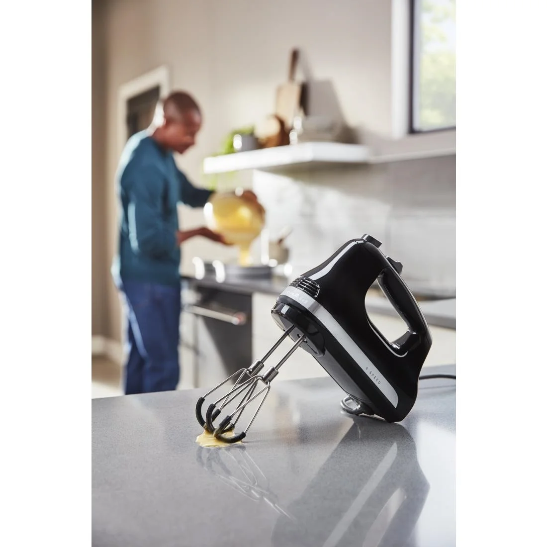 KitchenAid 6 Speed Hand Mixer with Flex Edge Beaters 5KHM6118BOB - Image 3
