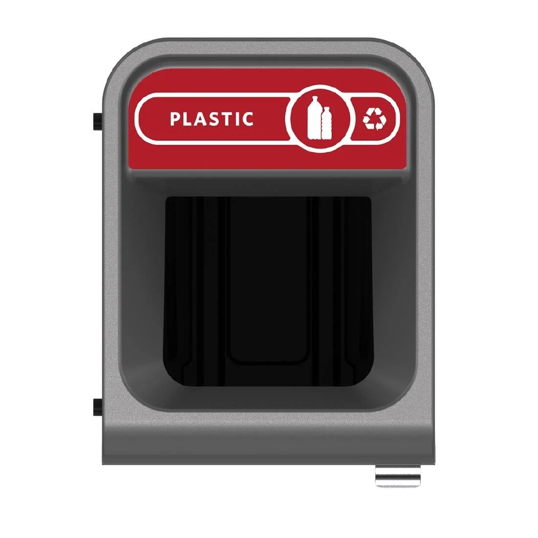 Rubbermaid Configure Container with Plastic Recycling Label Red - Image 2