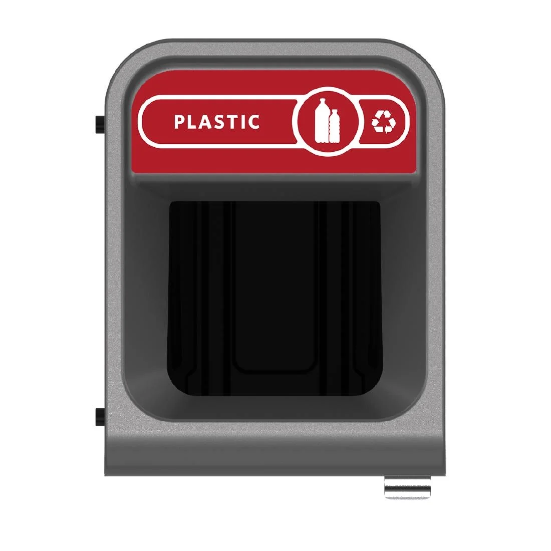 Rubbermaid Configure Container with Plastic Recycling Label Red - Image 2