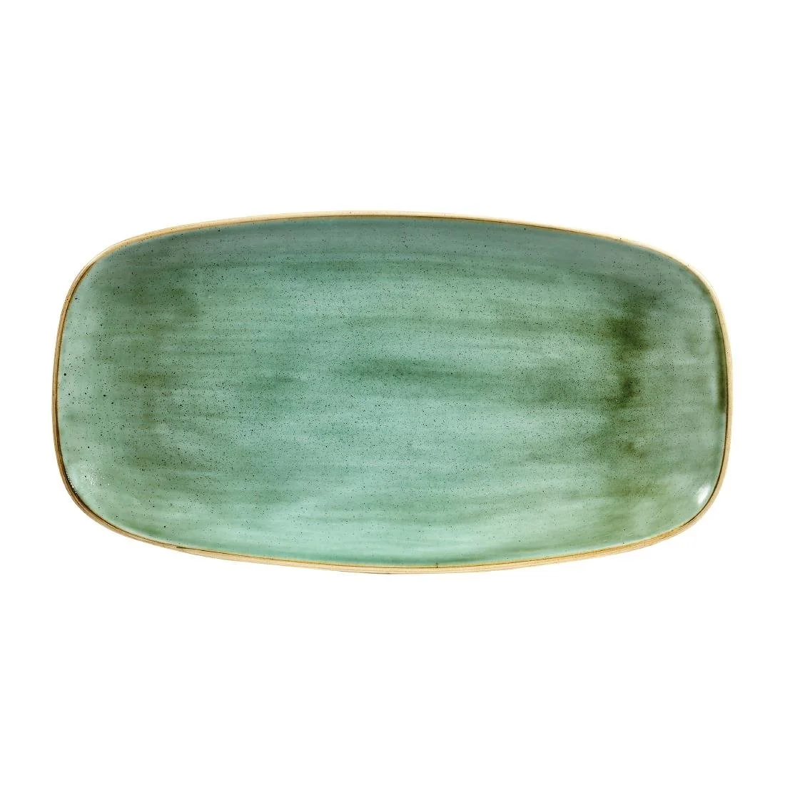 Churchill Stonecast Rectangular Plates Samphire Green 189 x 355mm (6 Pack)