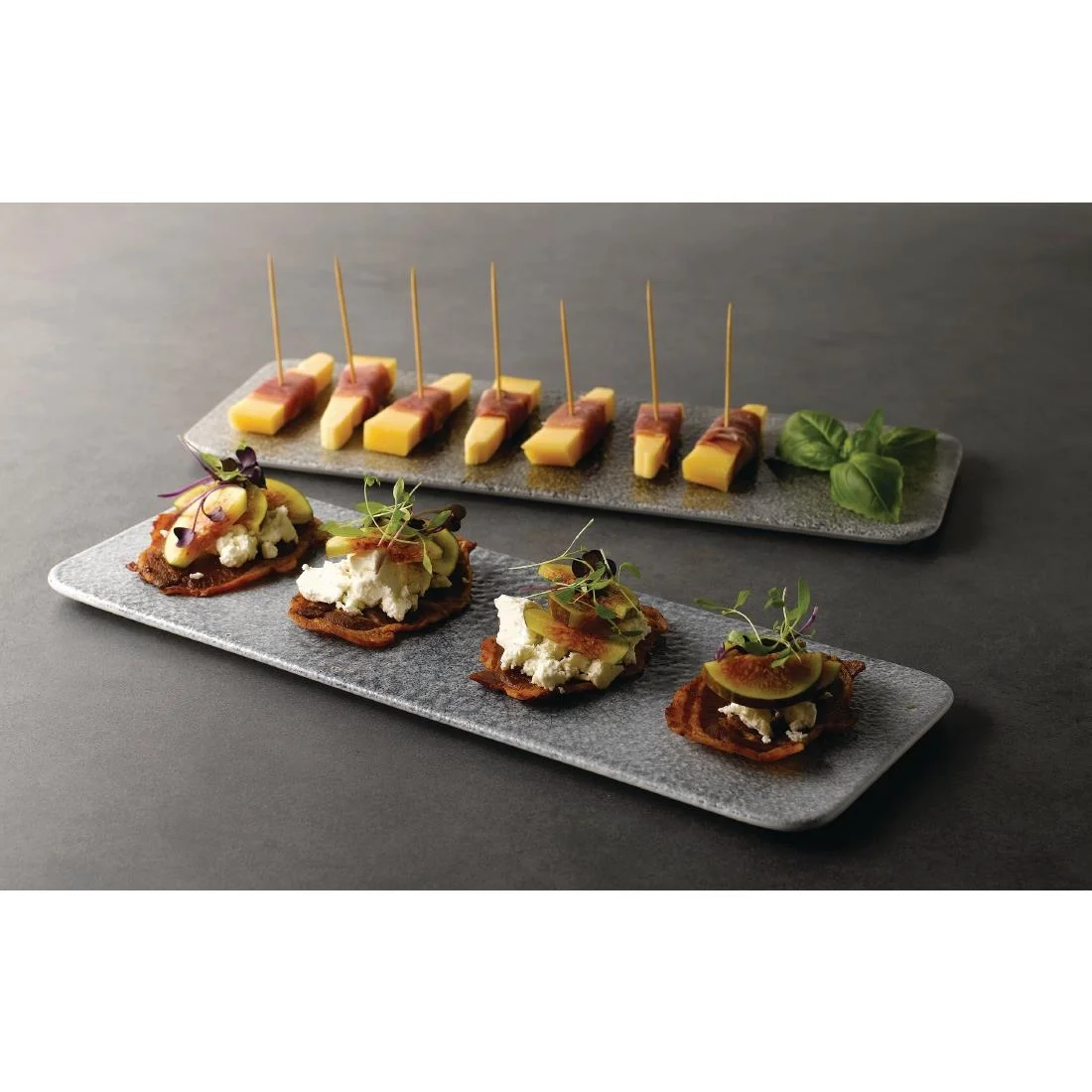 Churchill Raku Rectangular Tiles Quartz Black 140 x 376mm (4 Pack) - Image 2