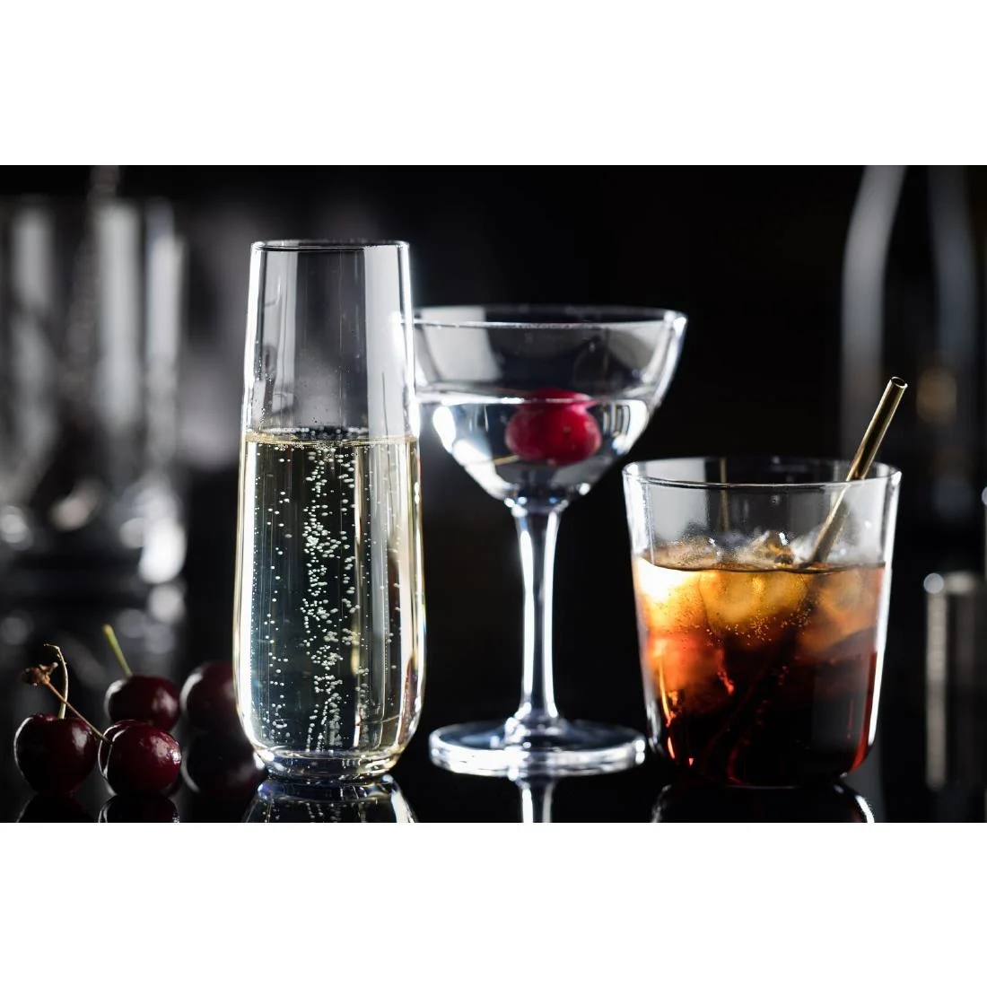 Utopia Raffles Champagne Glasses 300ml (6 pack) - Image 2