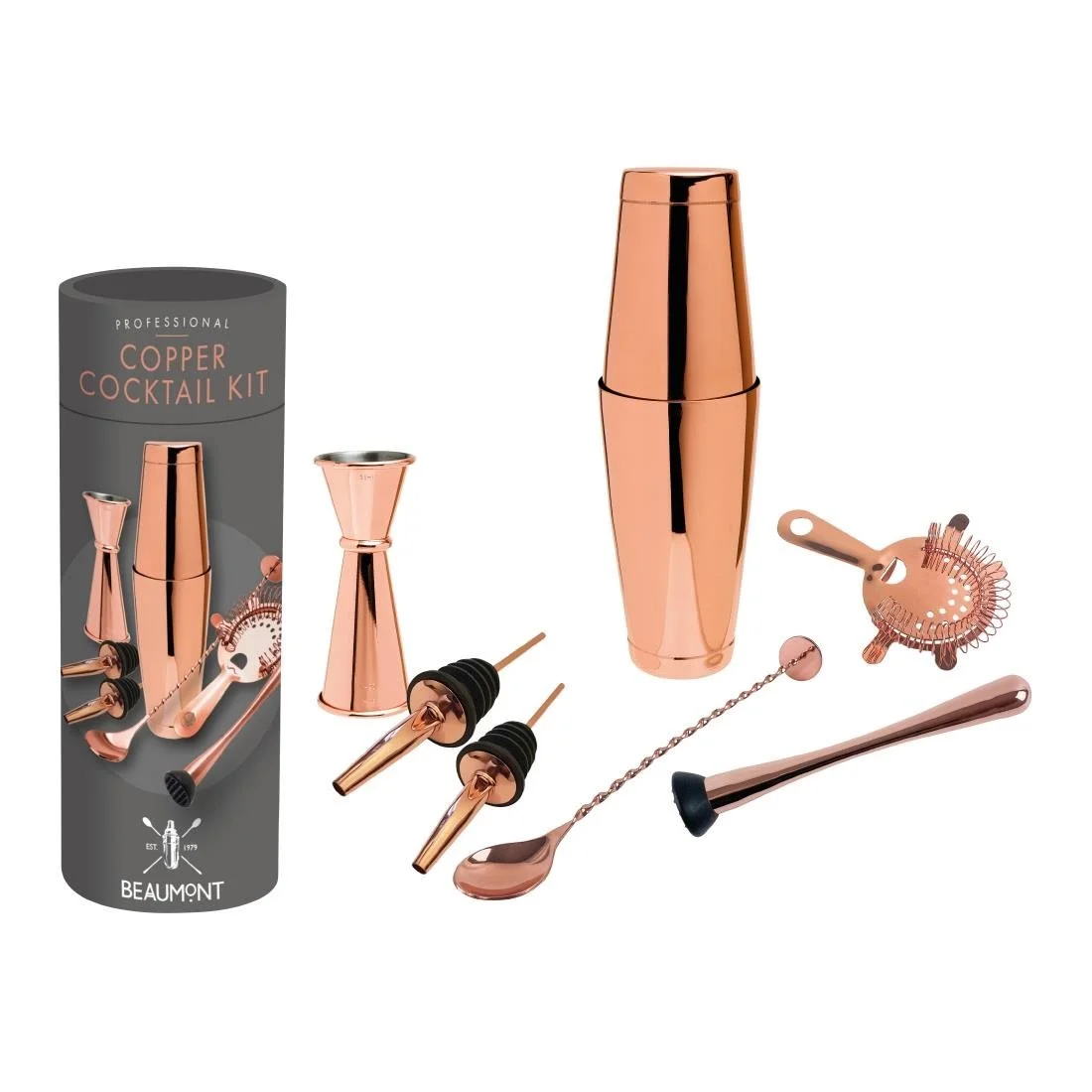 Beaumont 8-Piece Cocktail kit Copper - Image 1