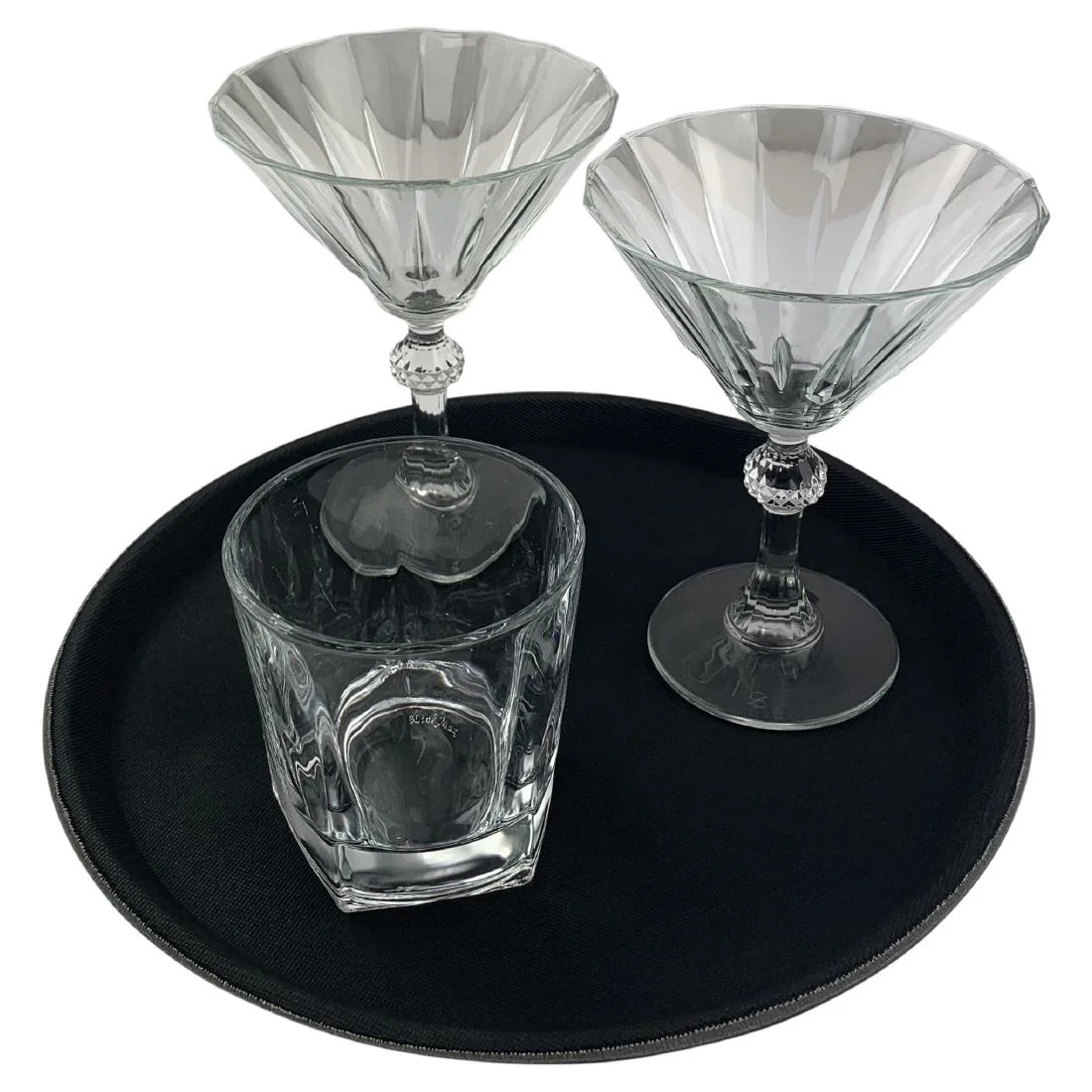 Beaumont Non-Slip Round Tray Black 280mm - Image 2