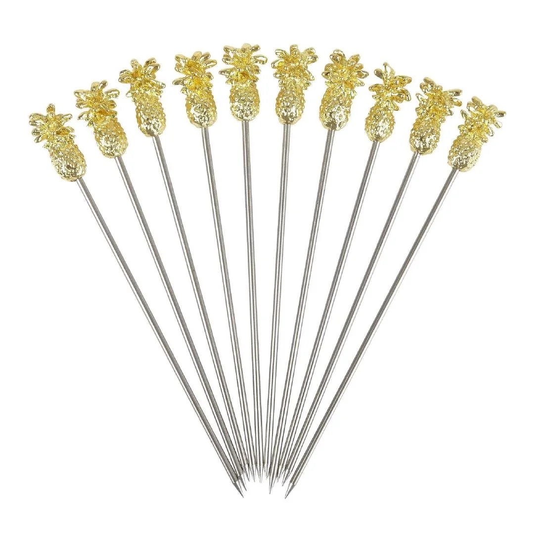 Beaumont Pineapple Garnish Pick Gold Plated (10 Pack) - Image 4