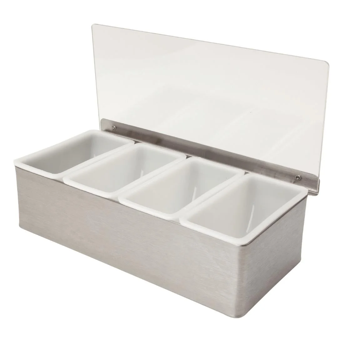 Beaumont 4 Compartment Condiment Holder Stainless Steel