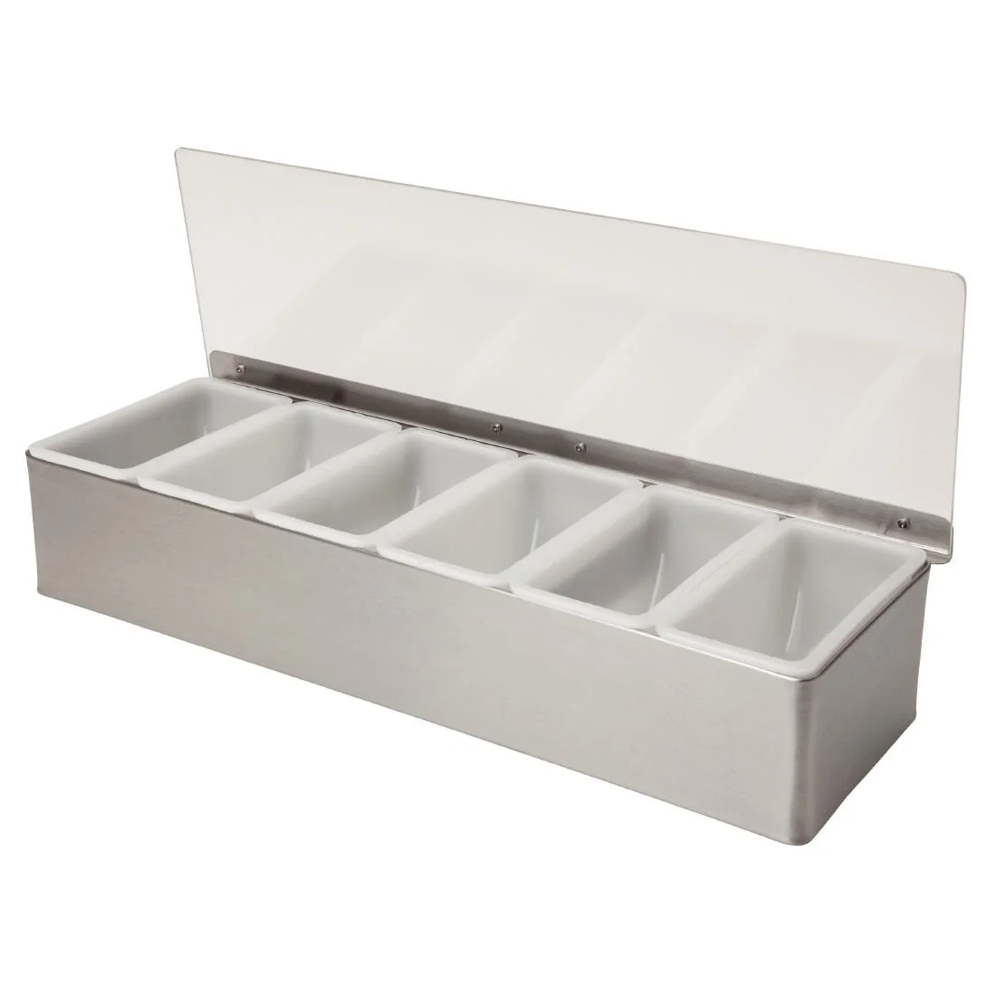 Beaumont 6 Compartment Condiment Holder Stainless Steel