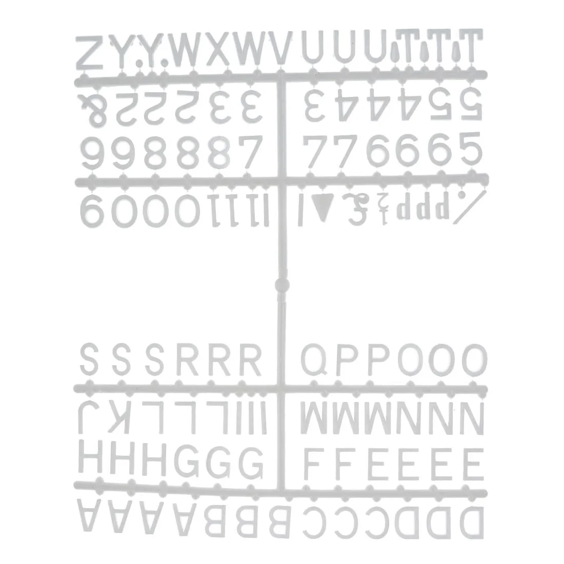 Beaumont 12mm Letter Set (660 characters) White