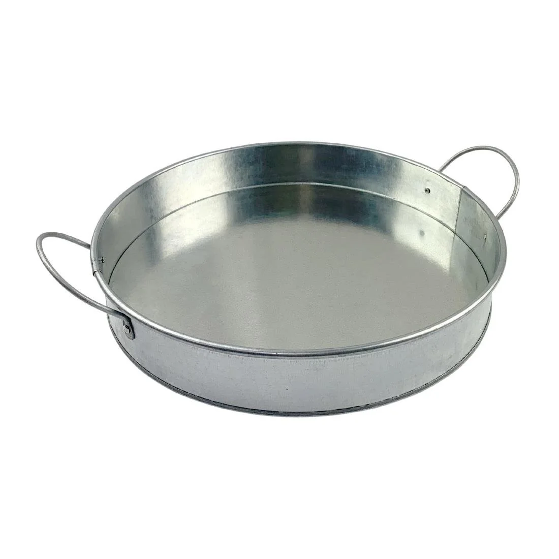 Beaumont Galvanised Tin Serving Platter Round 304mm
