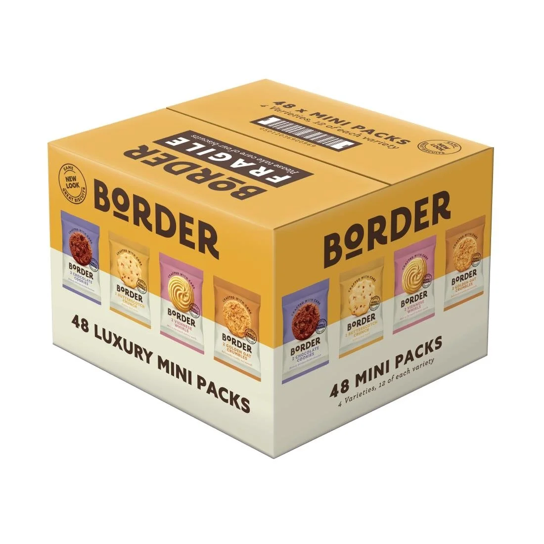 Border Mini-Pack Biscuit Assortment 4 Varieties (48 Twin Packs) - Image 1