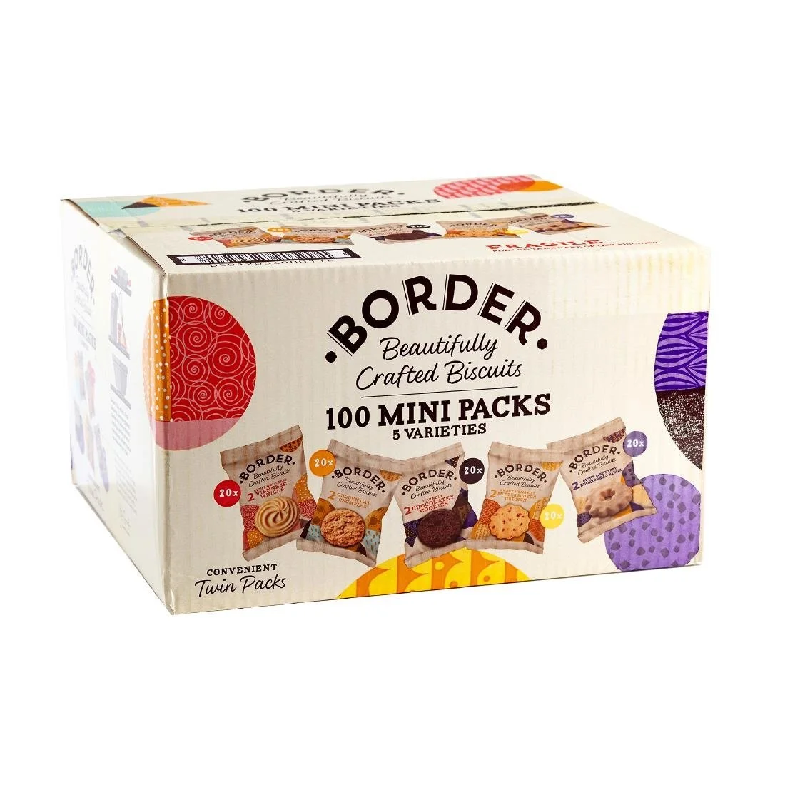 Border Twin-Pack Biscuit Assortment 5 Varieties (100 Twin Packs) - Image 2