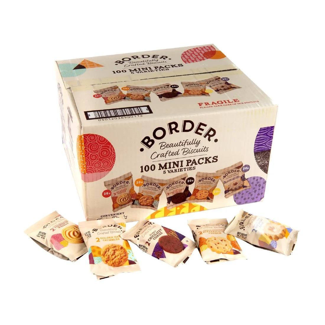 Border Twin-Pack Biscuit Assortment 5 Varieties (100 Twin Packs) - Image 1