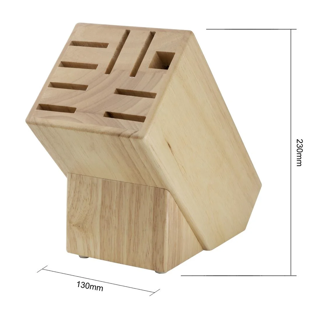 Vogue Wooden Knife Block 9 Slots - Image 5