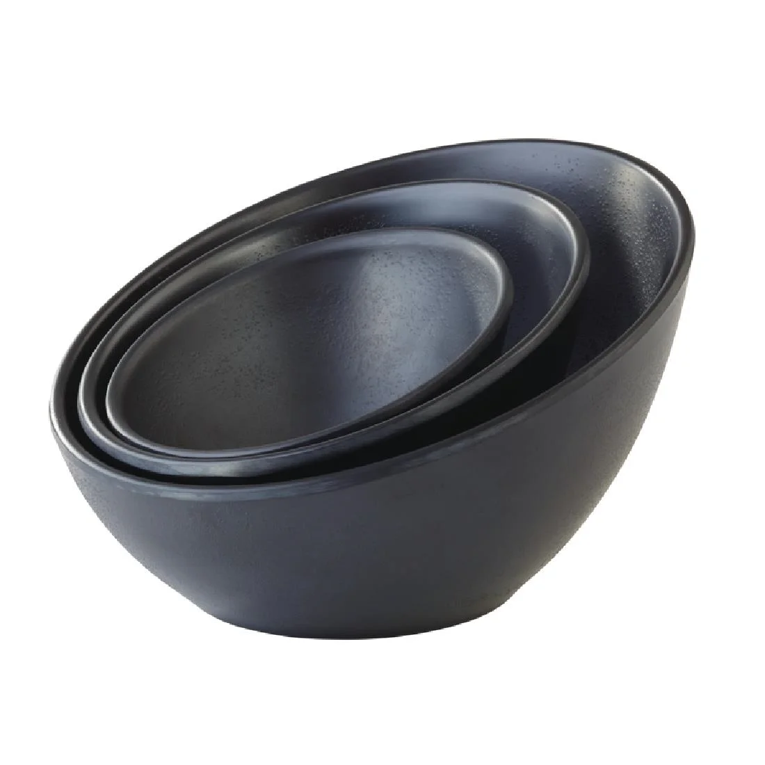 APS Zen Melamine Round Sloped Dipping Pot Black 80ml - Image 2