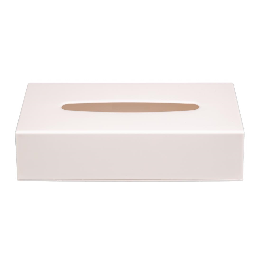 White Rectangular Tissue Holder