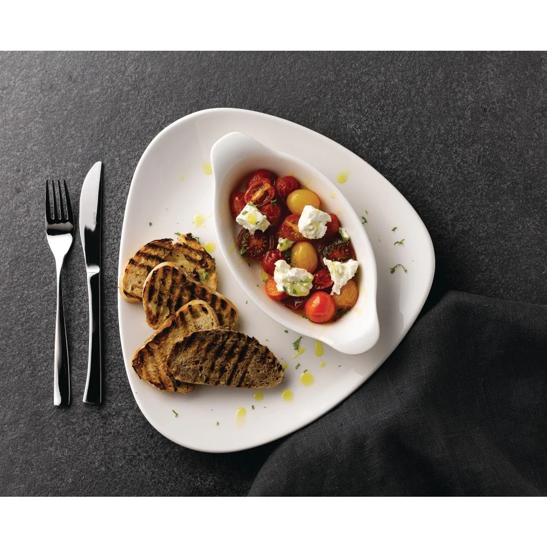 Churchill Lotus Triangular Plates White 350mm (6 Pack) - Image 3