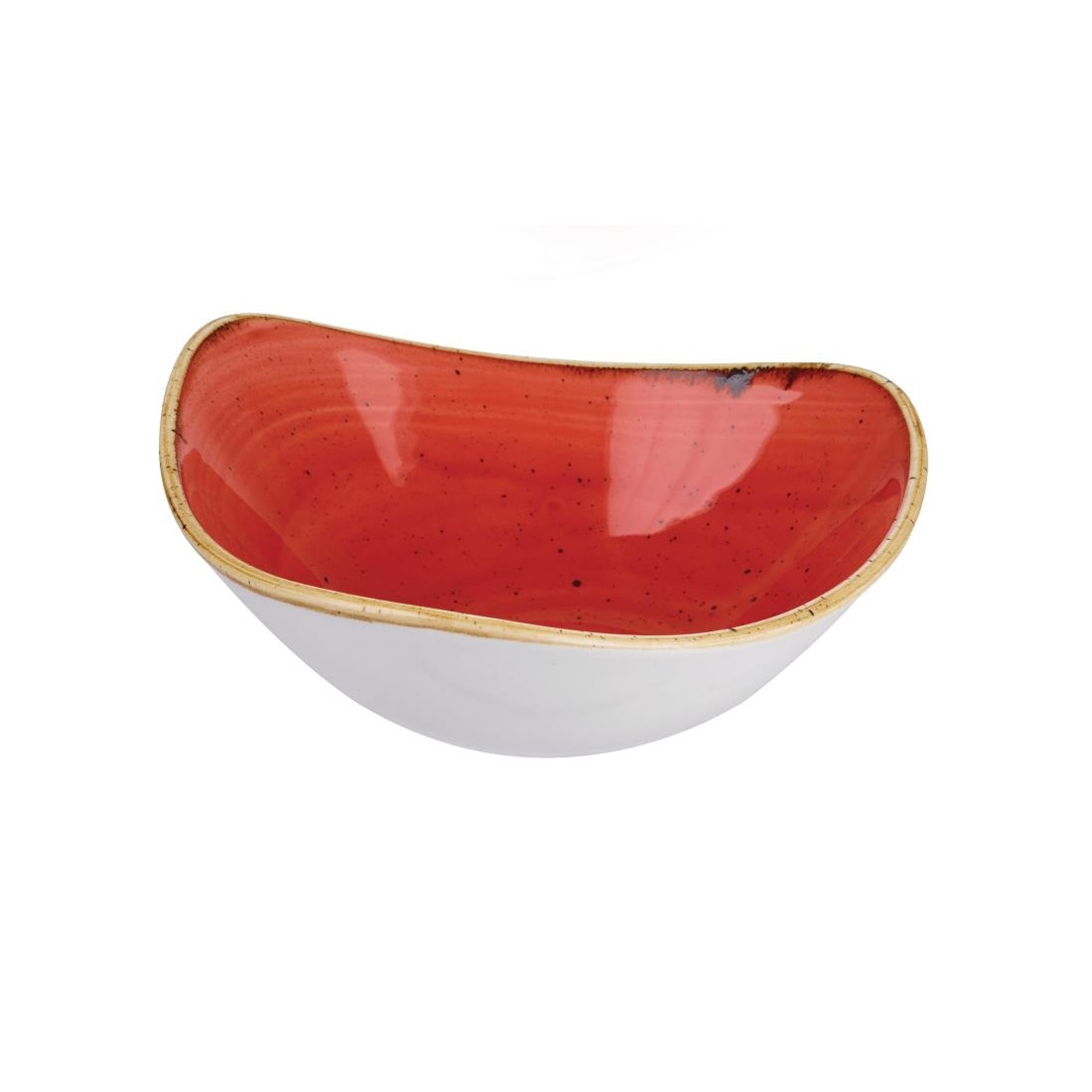 Churchill Stonecast Triangle Bowl Berry Red 235mm