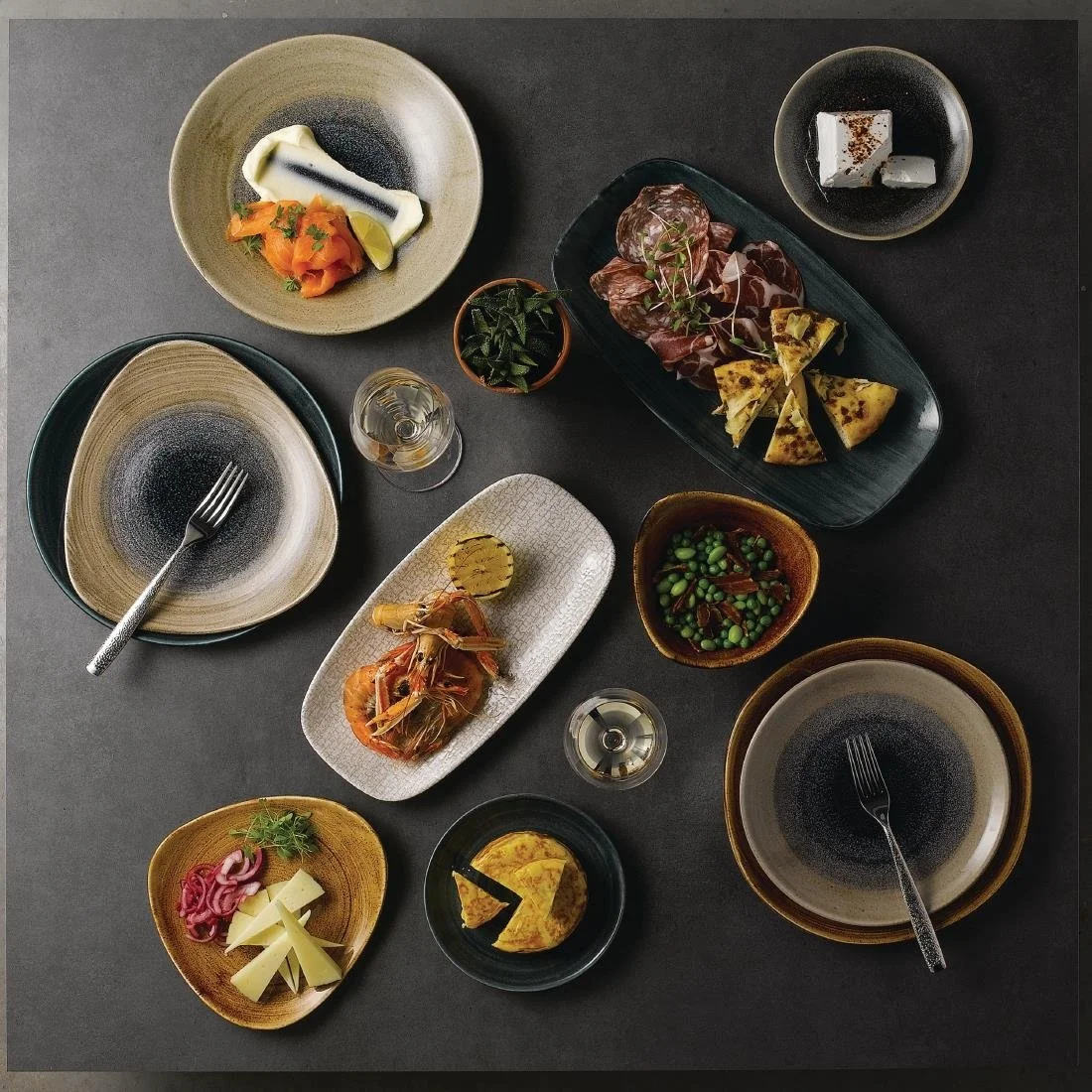 Churchill Stonecast Aqueous Coupe Plates Bayou Taupe 165mm (12 Pack) - Image 3