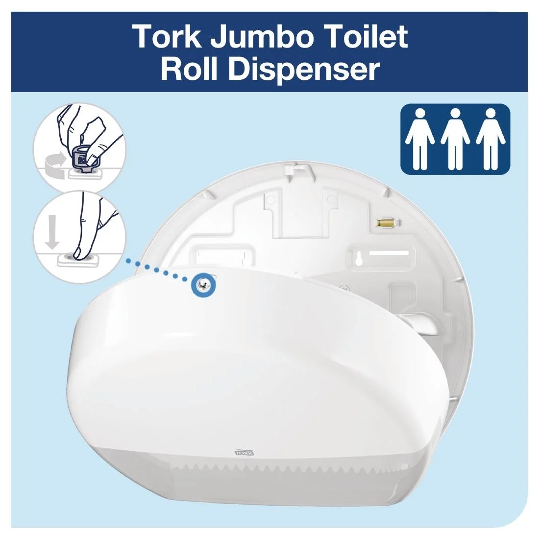 Tork Jumbo Toilet Roll Dispenser White - Image 2