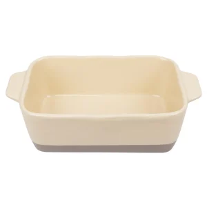 Olympia Cream And Taupe Ceramic Roasting Dish ⅓GN