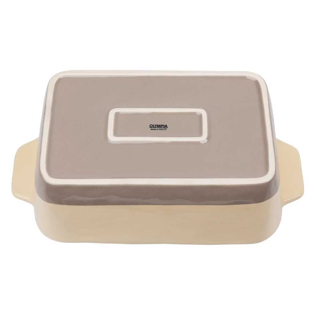 Olympia Cream And Taupe Ceramic Roasting Dish ⅓GN - Image 8