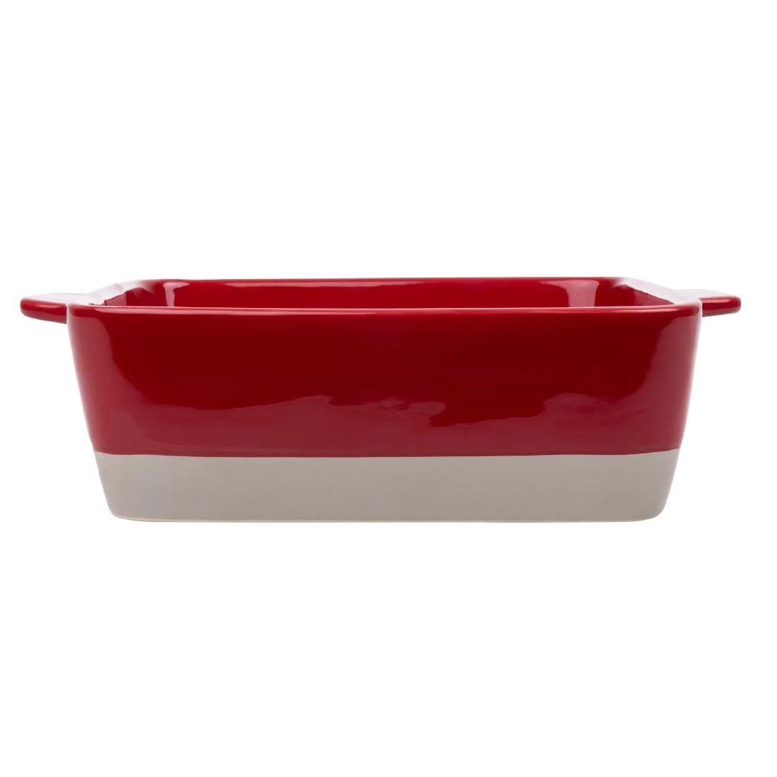 Olympia Red And Taupe Ceramic Roasting Dish ½GN - Image 5