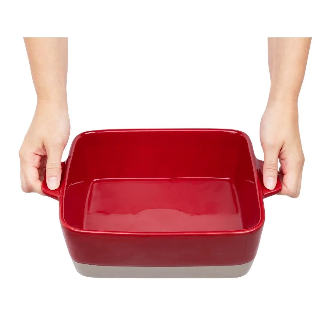 Olympia Red And Taupe Ceramic Roasting Dish ½GN - Image 9