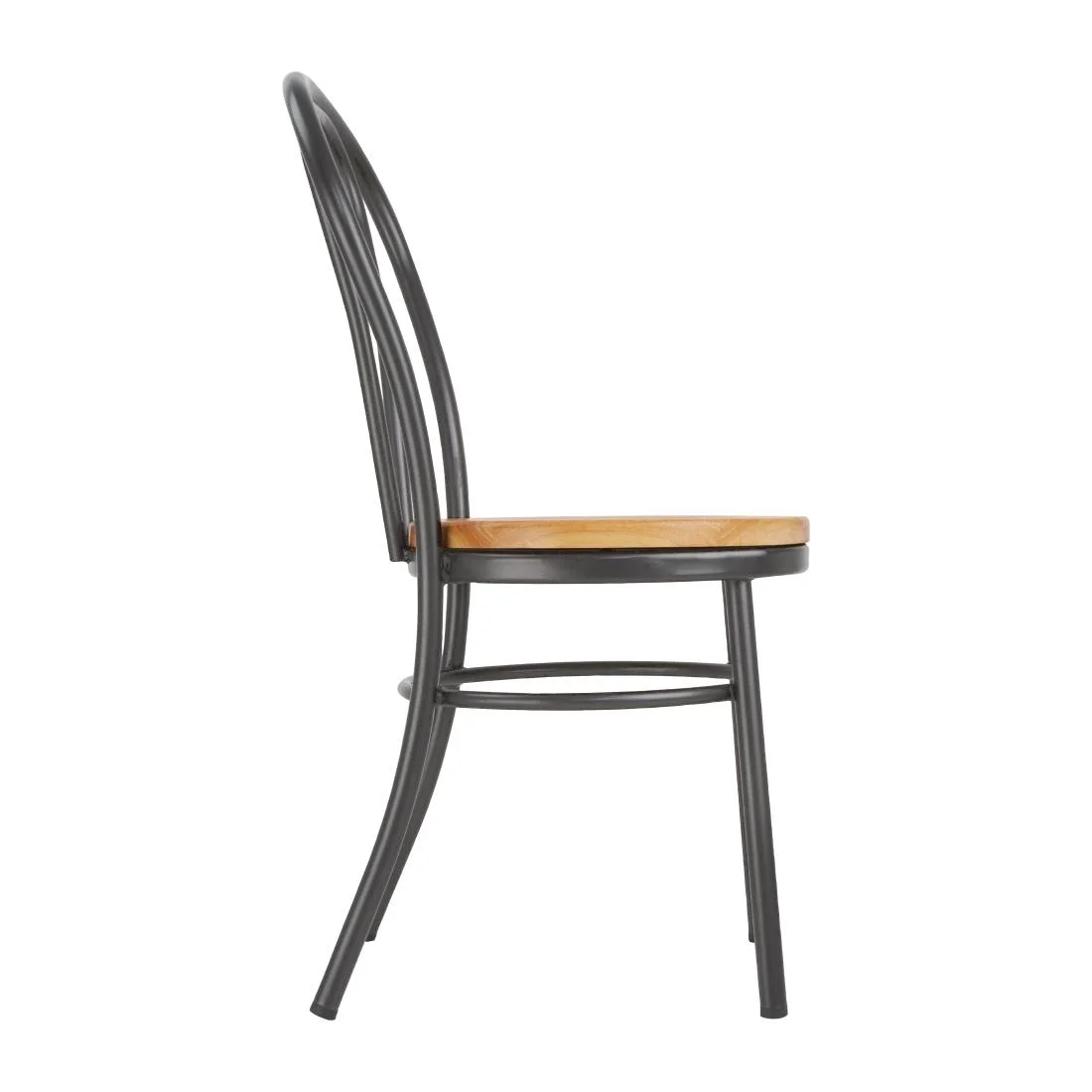Bolero Clarisse Side Chairs Metallic Grey (Pack of 2) - Image 3