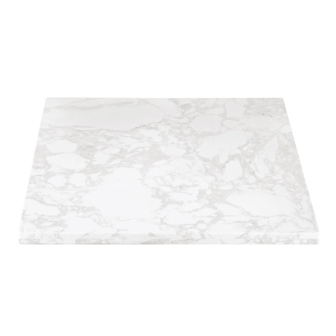 Bolero Square Marble Effect Tabletop White 600mm - Image 3