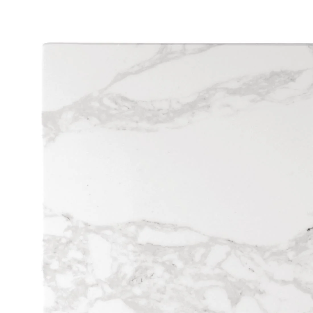 Bolero Square Marble Effect Tabletop White 600mm - Image 4