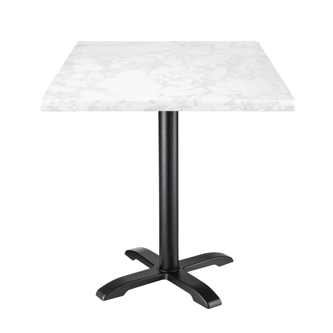 Bolero Square Marble Effect Tabletop White 600mm - Image 2