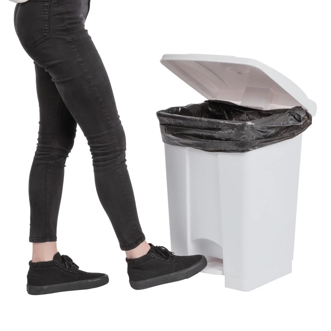 Jantex Kitchen Pedal Bin White 45Ltr - Image 5