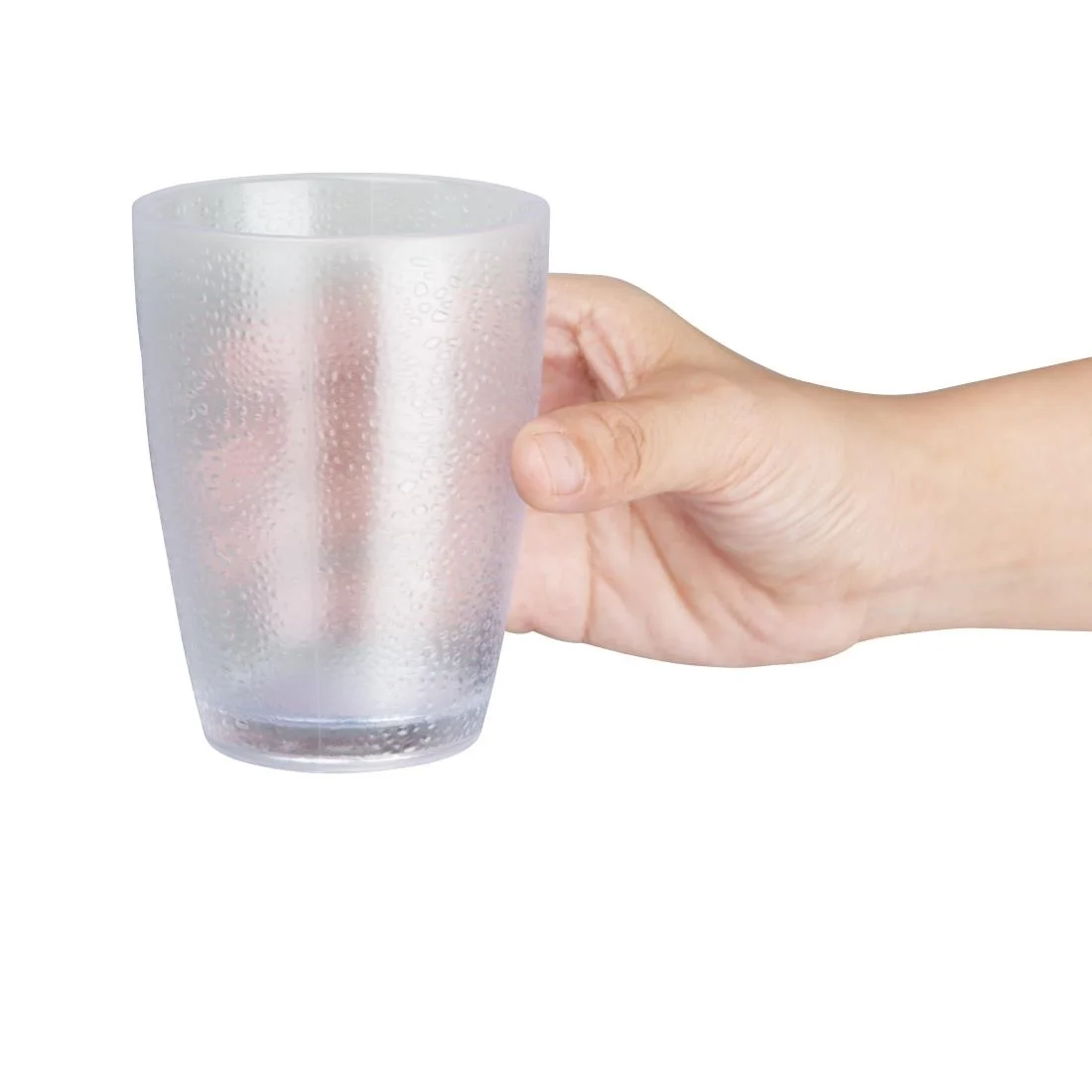 Kristallon Polycarbonate Tumbler Pebbled Clear 275ml - Image 4