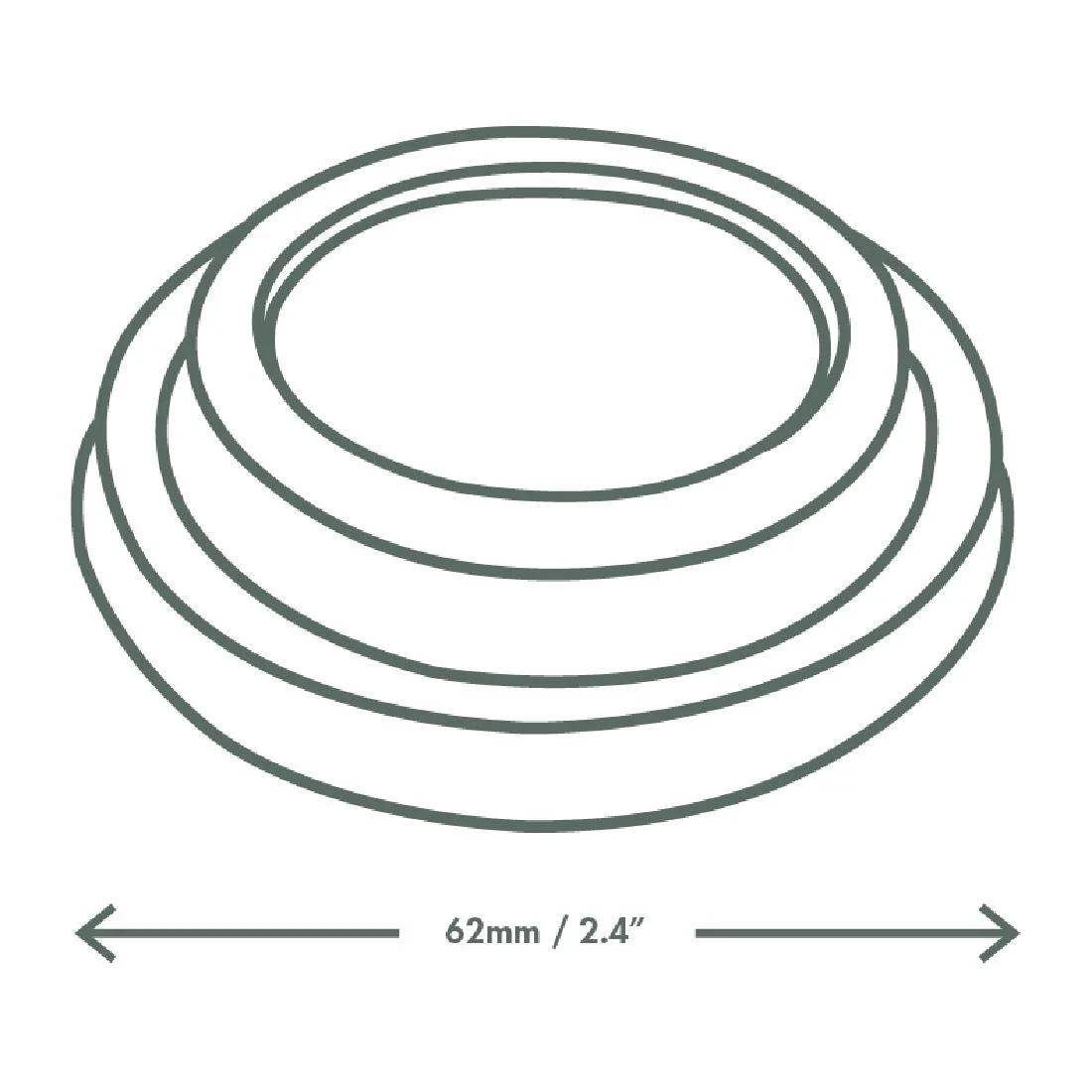 Vegware 62-Series CPLA Hot Cup Lid - 4oz (Case 2000) - Image 2