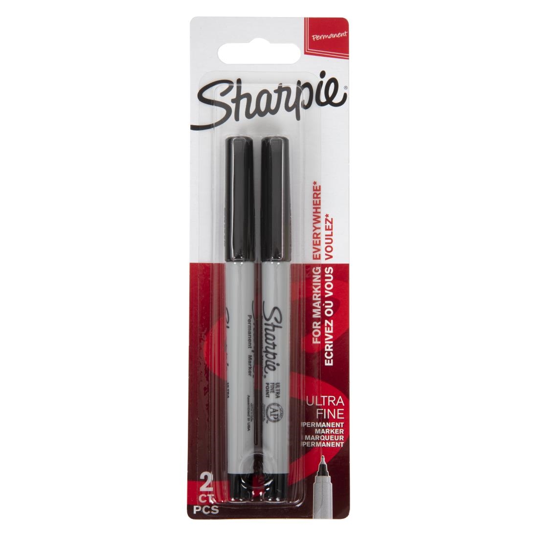 Sharpie Ultra Fine Permanent Marker Black 2 Pack