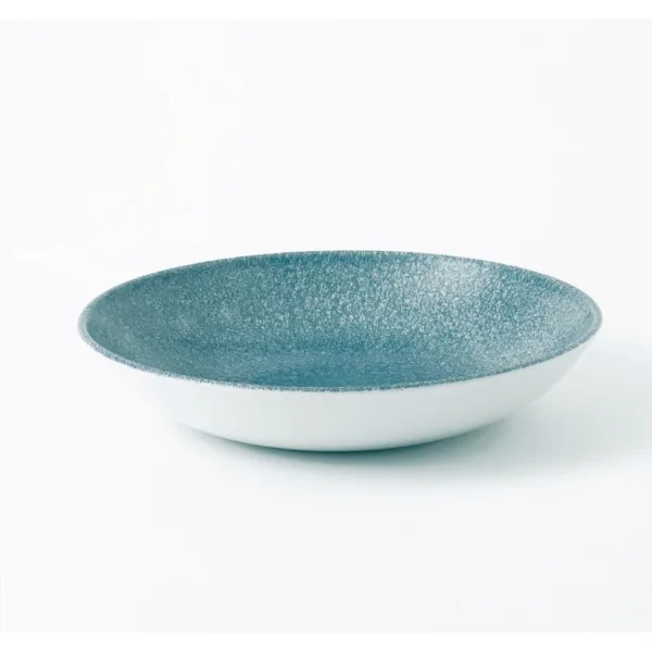 Churchill Studio Prints Raku Round Coupe Bowl Topaz Blue 248mm