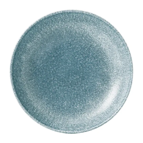 Churchill Studio Prints Raku Round Coupe Bowl Topaz Blue 182mm