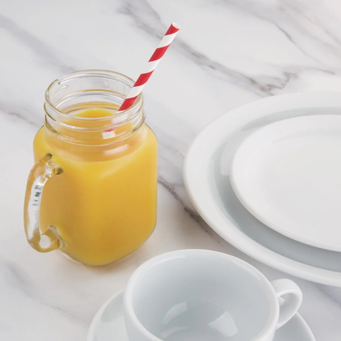 Fiesta Compostable Paper Straws Red Stripes (Pack of 250) - Image 3