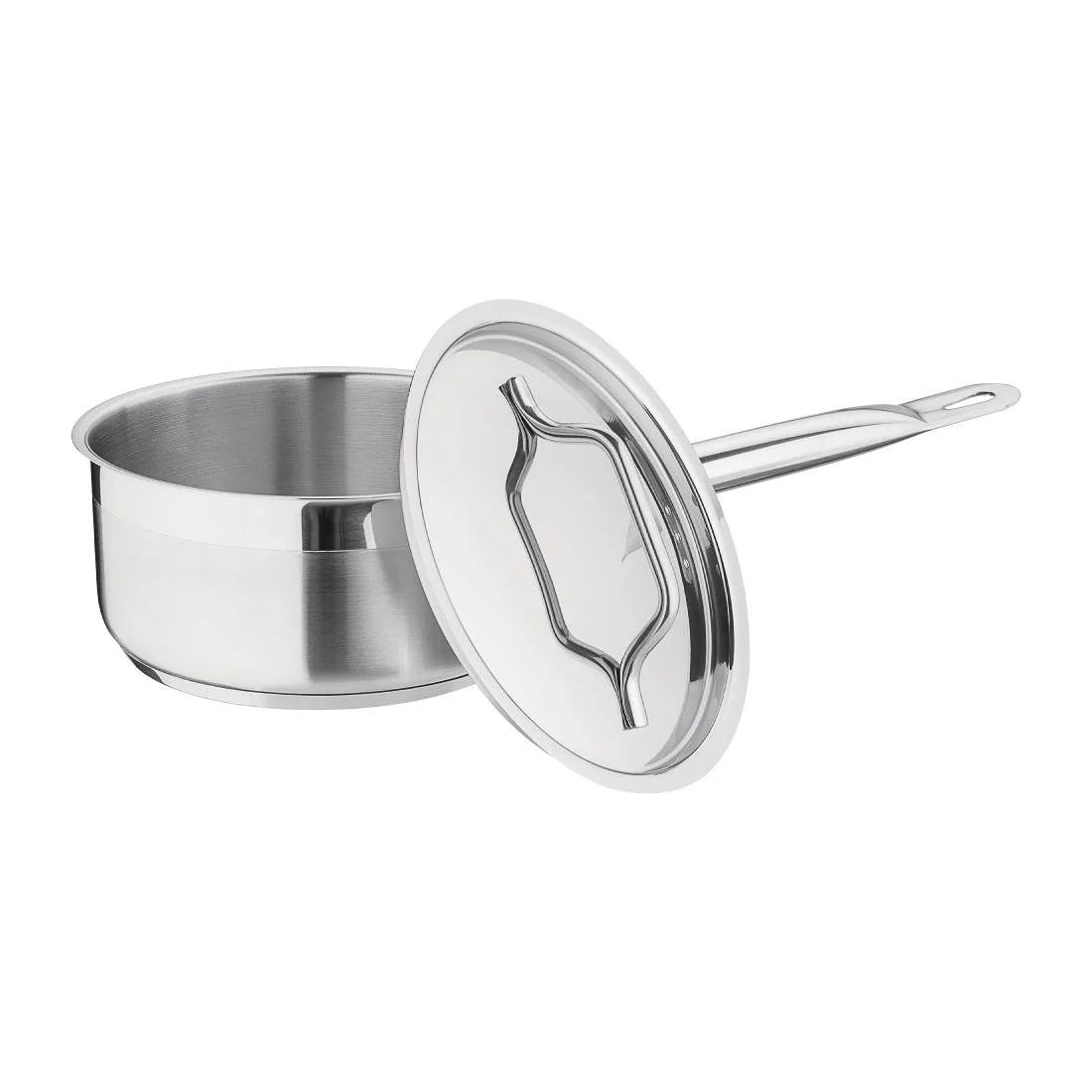 Nisbets Essentials Stainless Steel Saucepan with Lid 16cm - Image 4