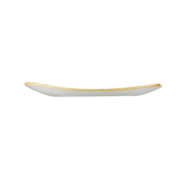 Churchill Stonecast Triangle Plate Mustard Seed Yellow 229mm