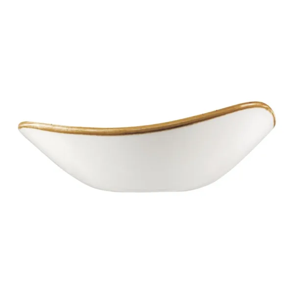 Churchill Stonecast Triangle Bowl Mustard Seed Yellow 229mm
