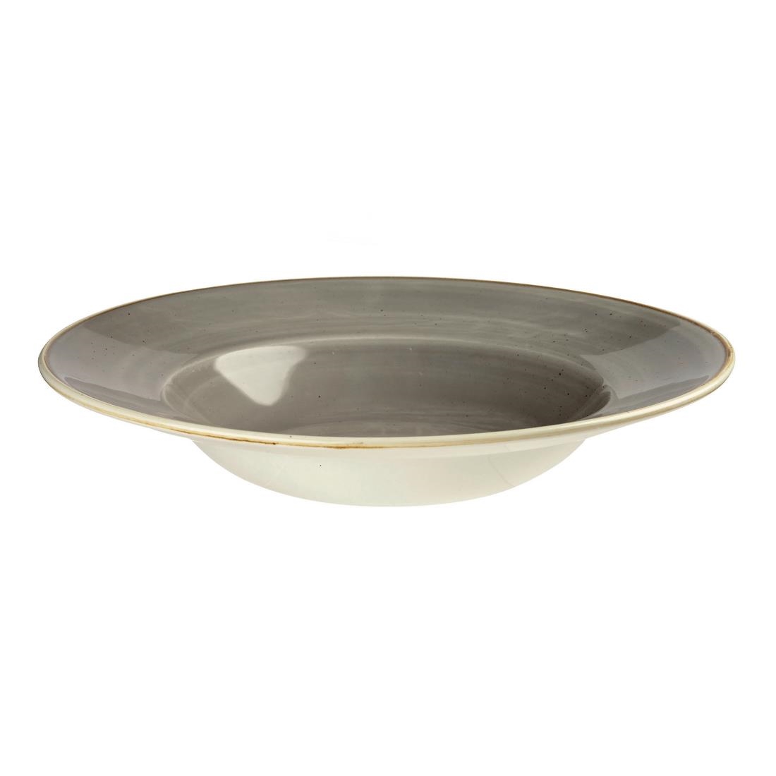 Churchill Stonecast Round Wide Rim Bowl Peppercorn Grey 277mm