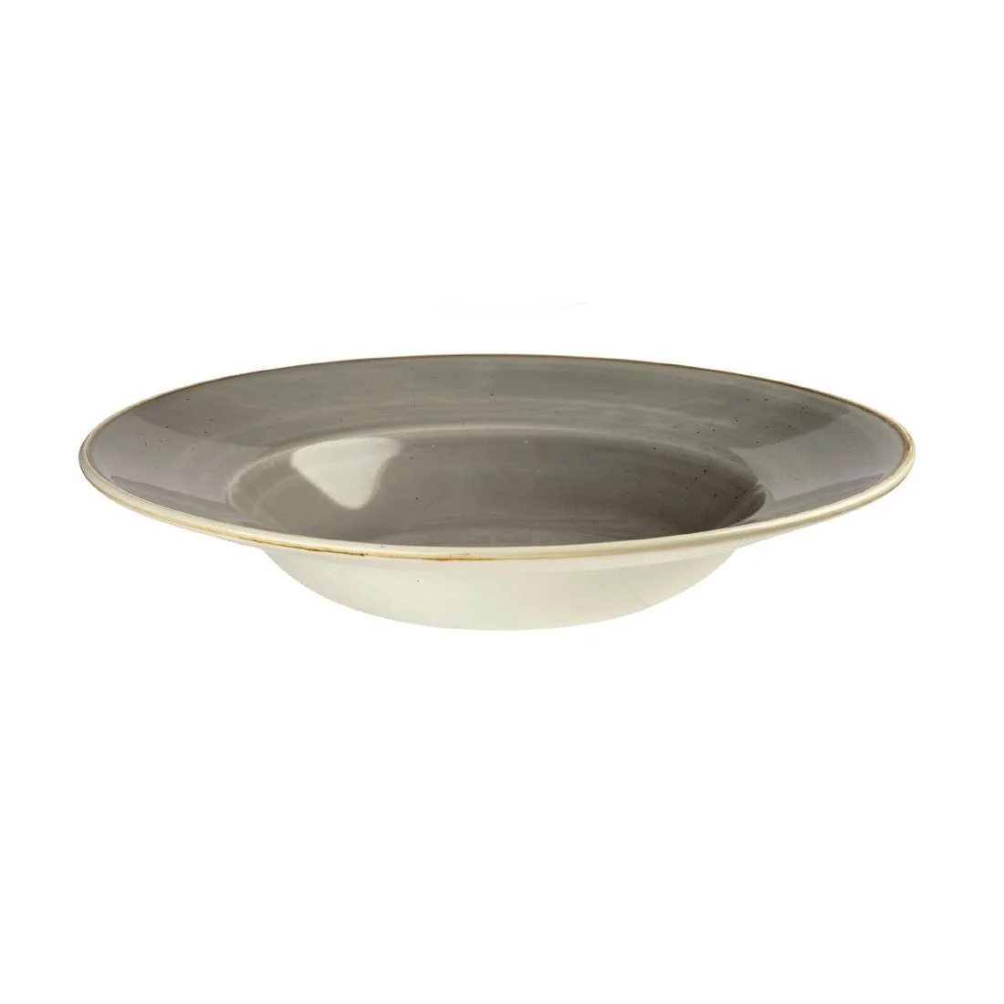 Churchill Stonecast Round Wide Rim Bowl Peppercorn Grey 240mm - Image 2