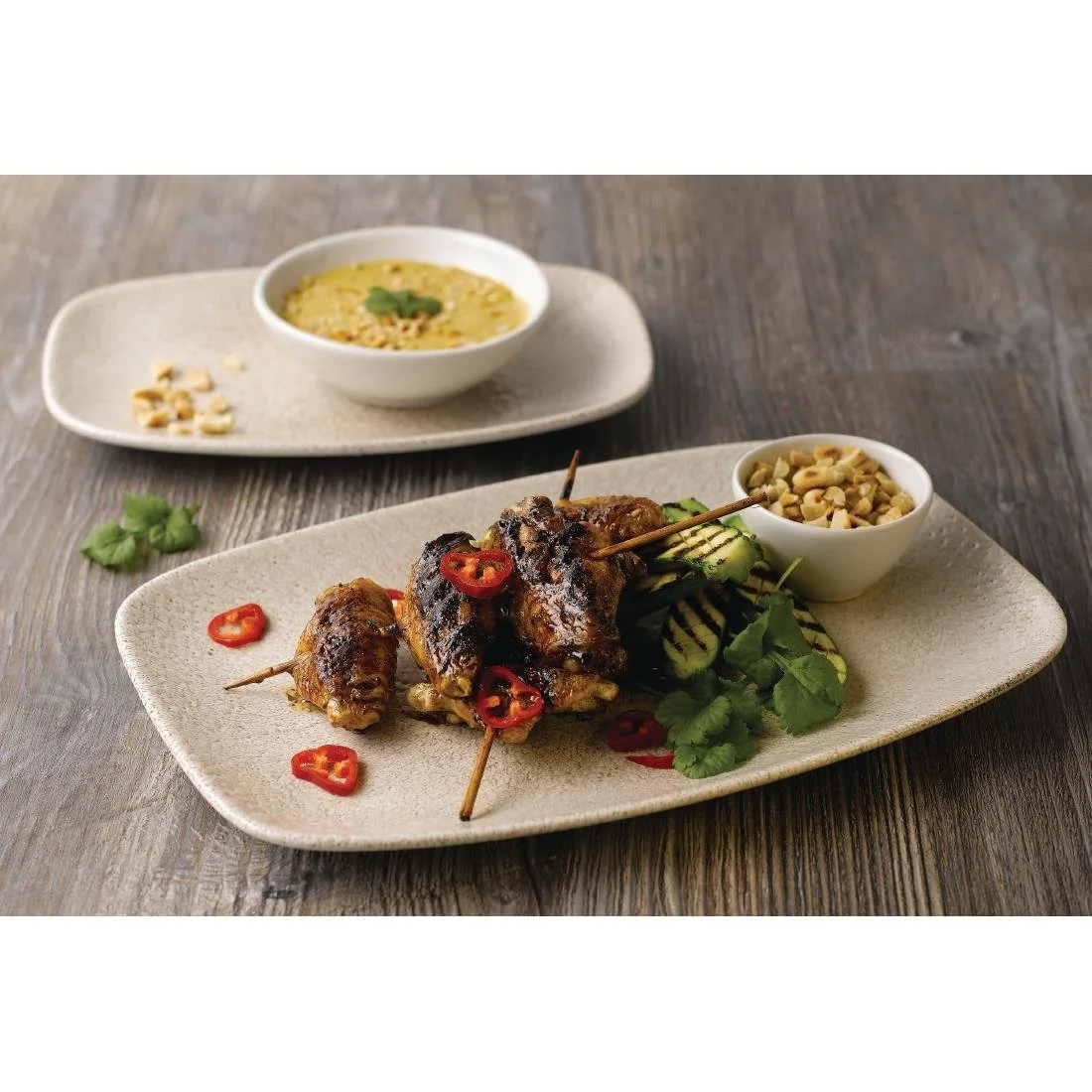 Churchill Raku Oblong Chef Plates Agate Grey 157 x 237mm (12 Pack) - Image 8