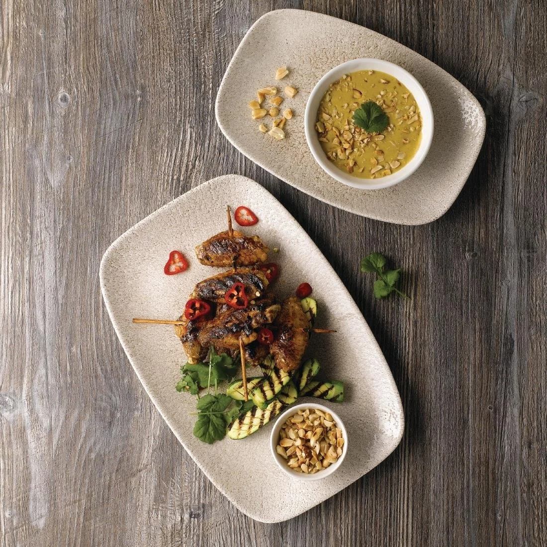 Churchill Raku Oblong Chef Plates Agate Grey 157 x 237mm (12 Pack) - Image 9